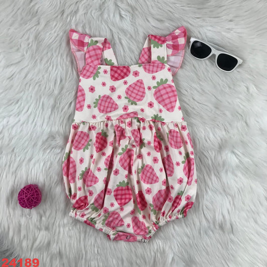 Strawberry Ruffle Romper