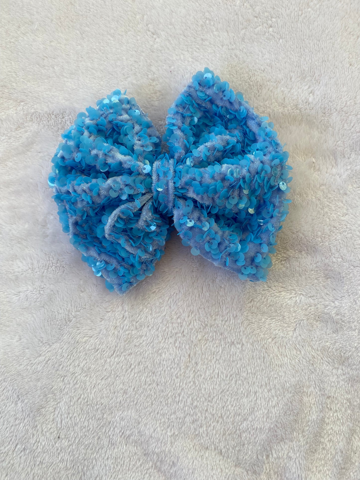 Neon Blue Sequin Velvet