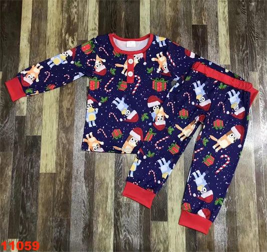 Blue Christmas Pajamas