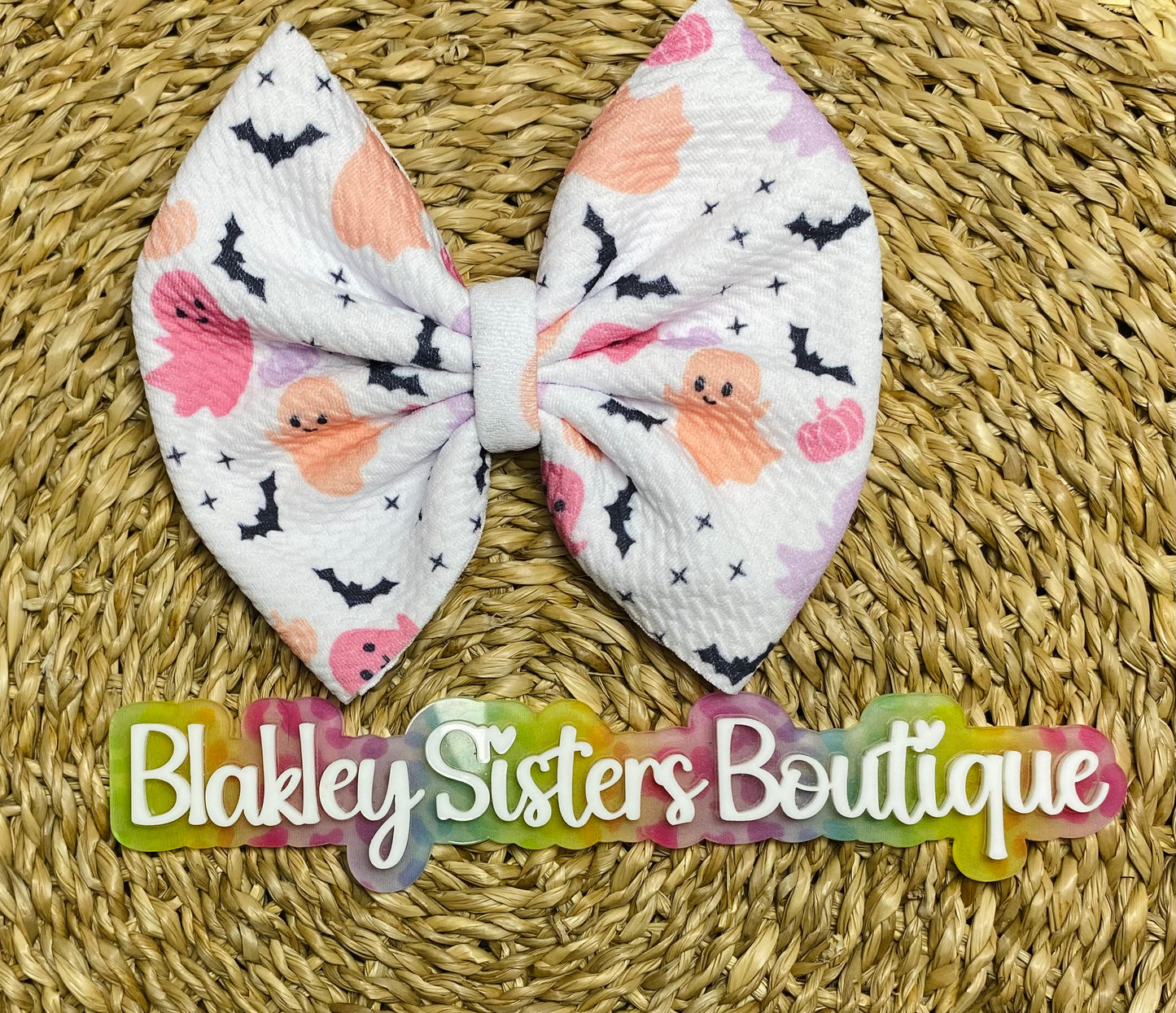 Ghost Halloween Bow