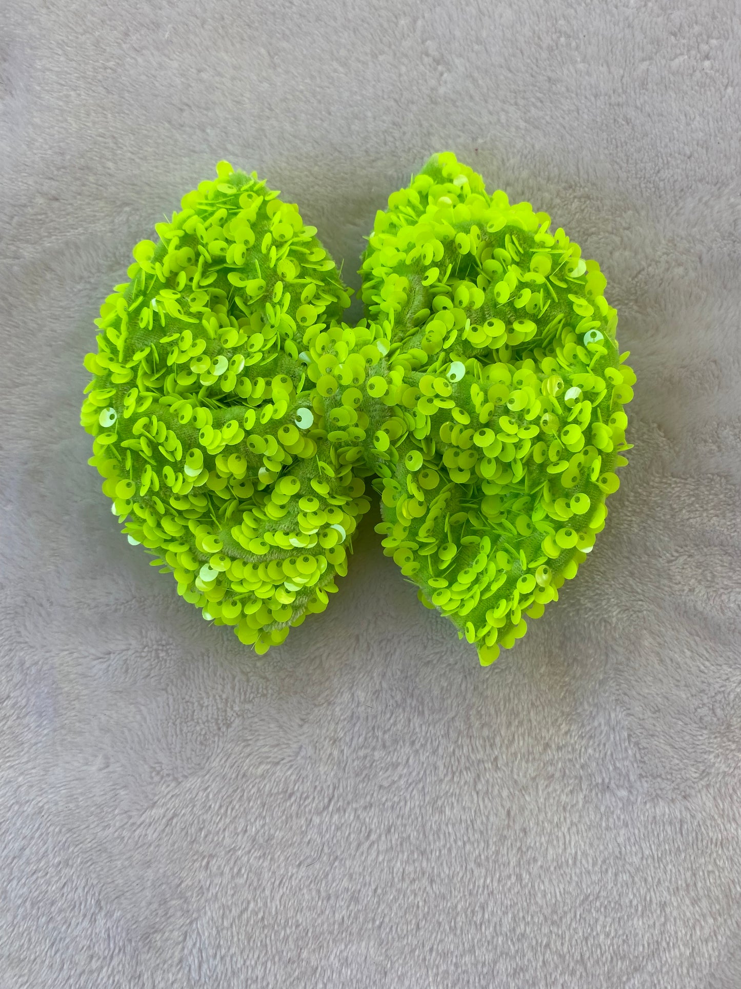Neon Green Sequin Velvet