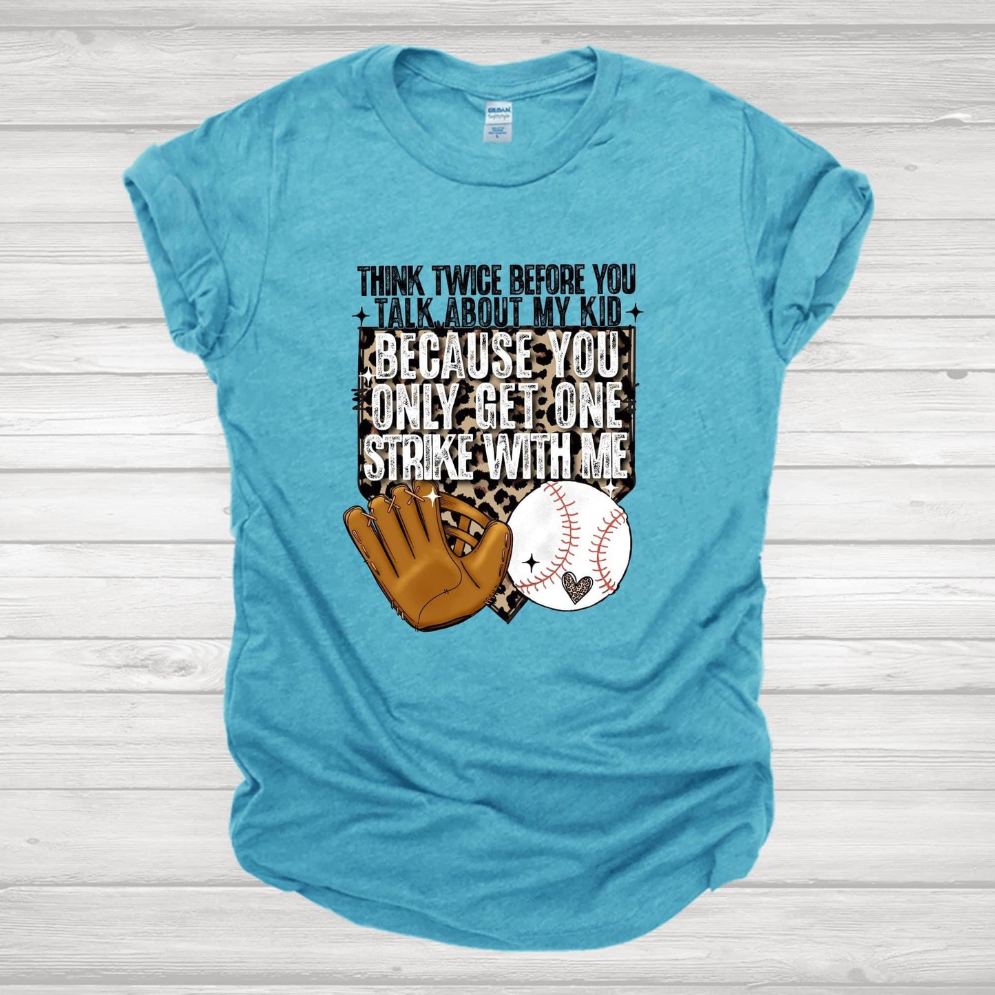 Think Twice - Softball or Baseball (Leave A Note with design)