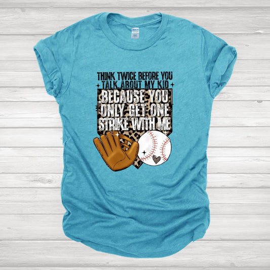Think Twice - Softball or Baseball (Leave A Note with design)
