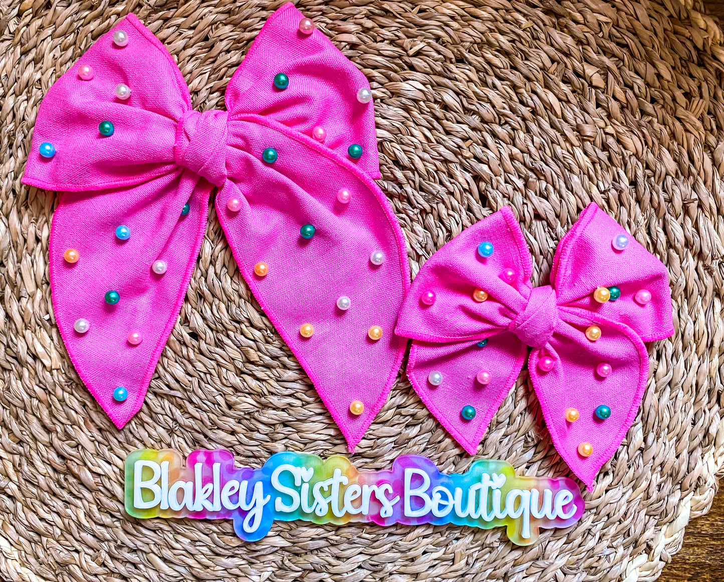 Pink Pearl Sailor Bow