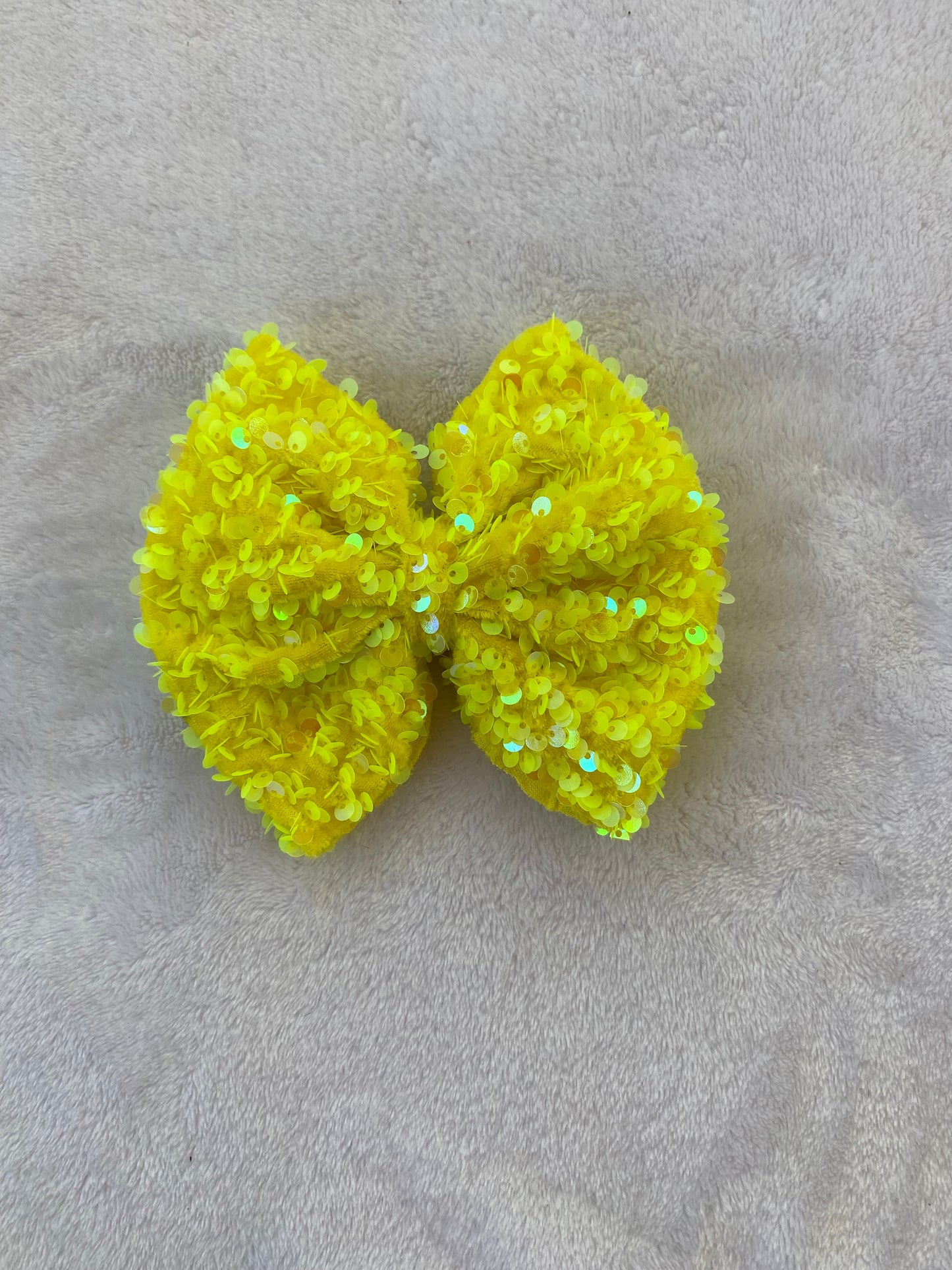Neon Yellow Sequin Velvet
