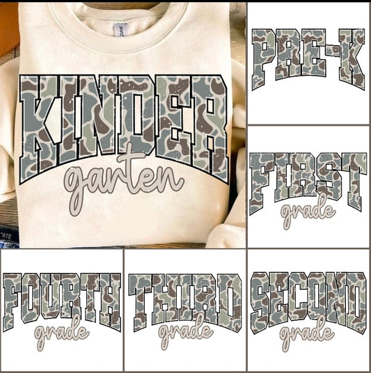 Camo Grade (leave a note with grade needed)