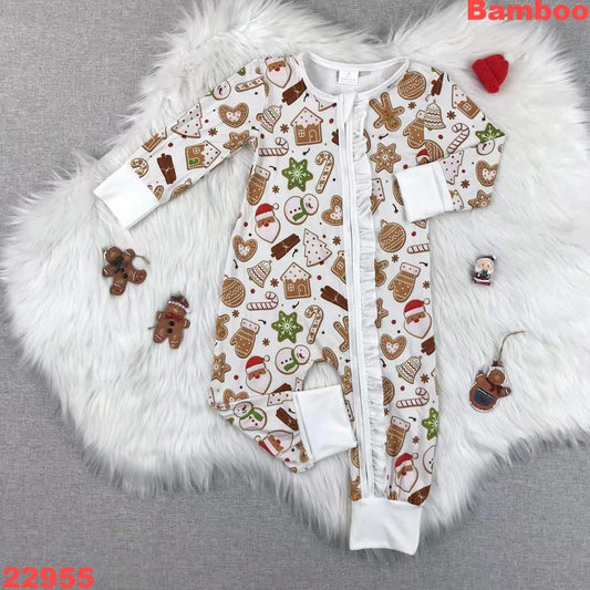 Gingerbread Bamboo Romper