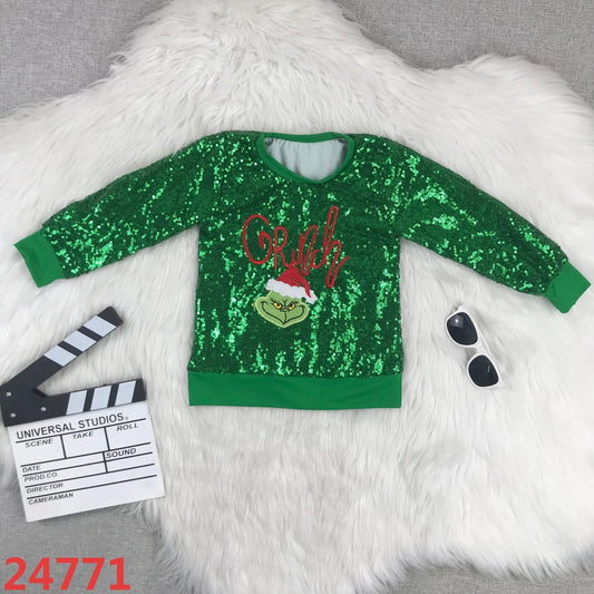 G Man Sequin Top (green or red)