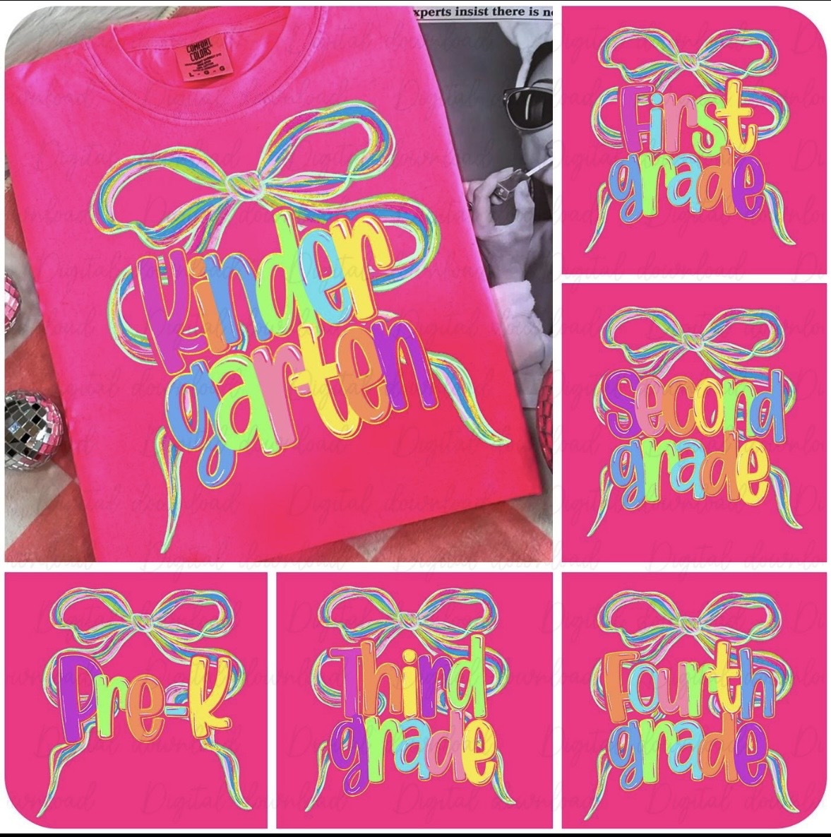 Neon Grade Shirt (Leave a note with grade needed)