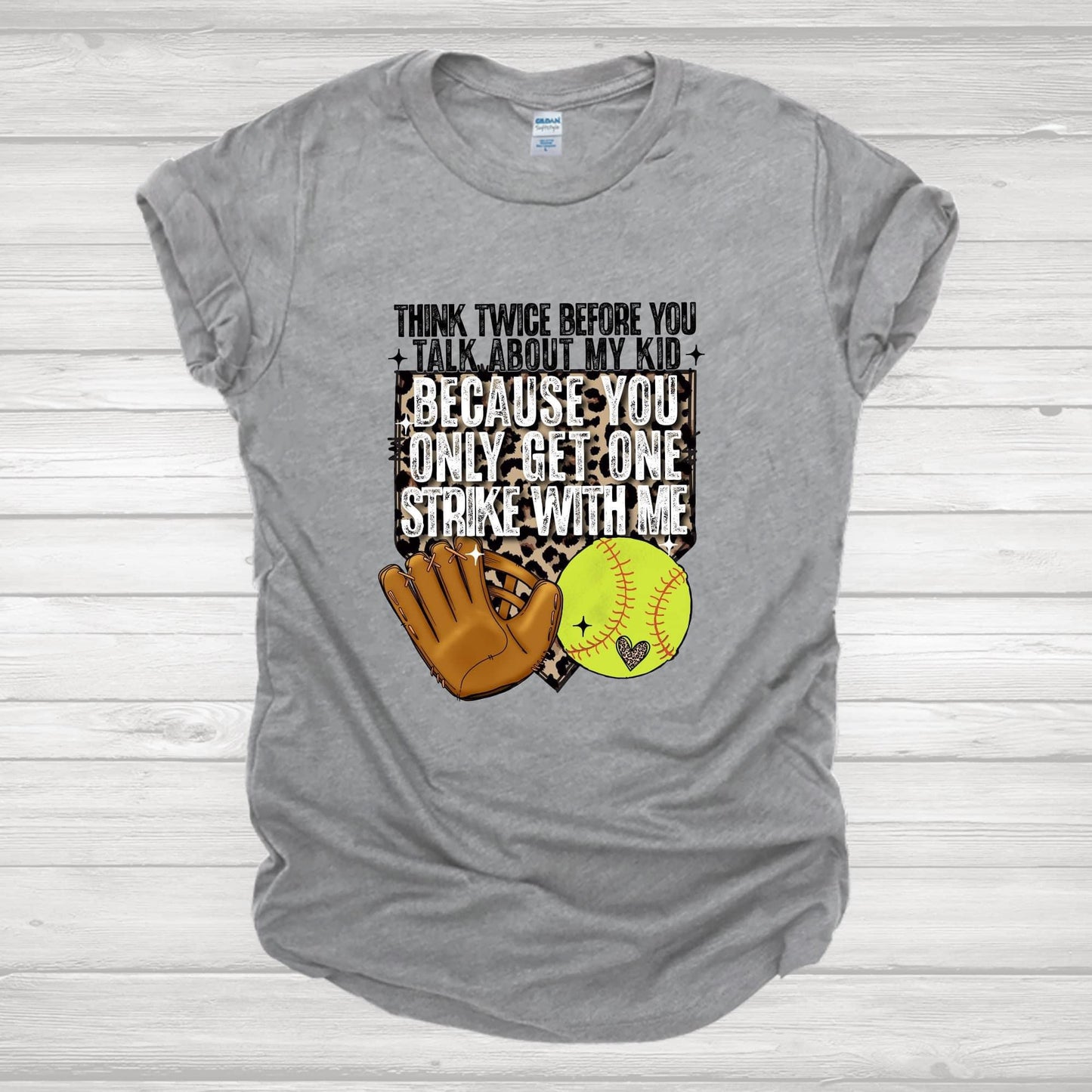 Think Twice - Softball or Baseball (Leave A Note with design)