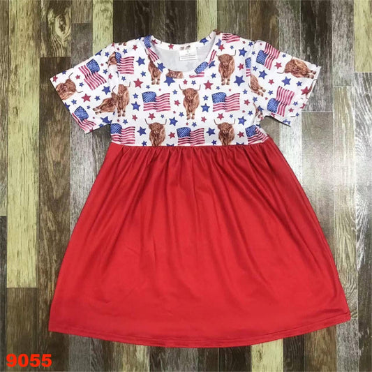 Cow 4th Of July Dress