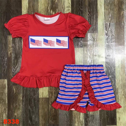 Flag 4th Of July girls Set
