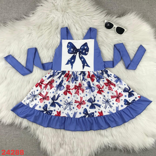 Bow 4th Of July Dress
