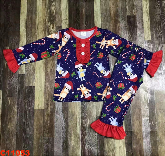 Blue Christmas Pajamas