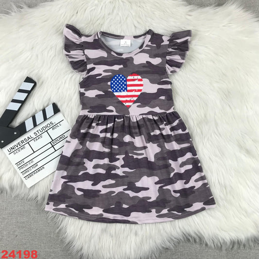 Camo Dress With Flag Heart