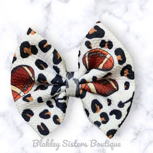 Football And Cheer Bow