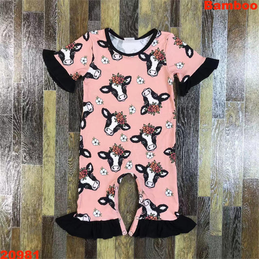 Cow Bamboo Romper
