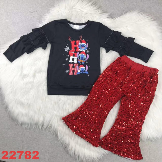 Ho Ho Ho Sequin Bell Set