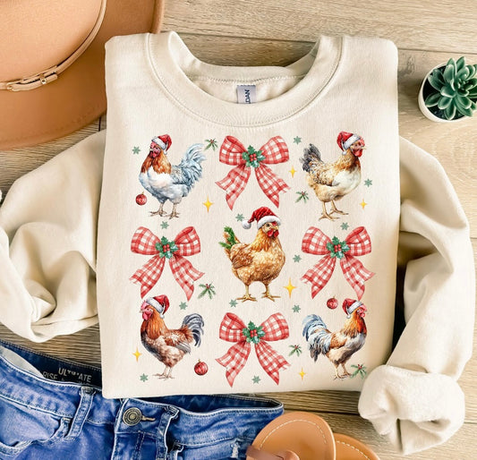 Christmas Chicken And Bows