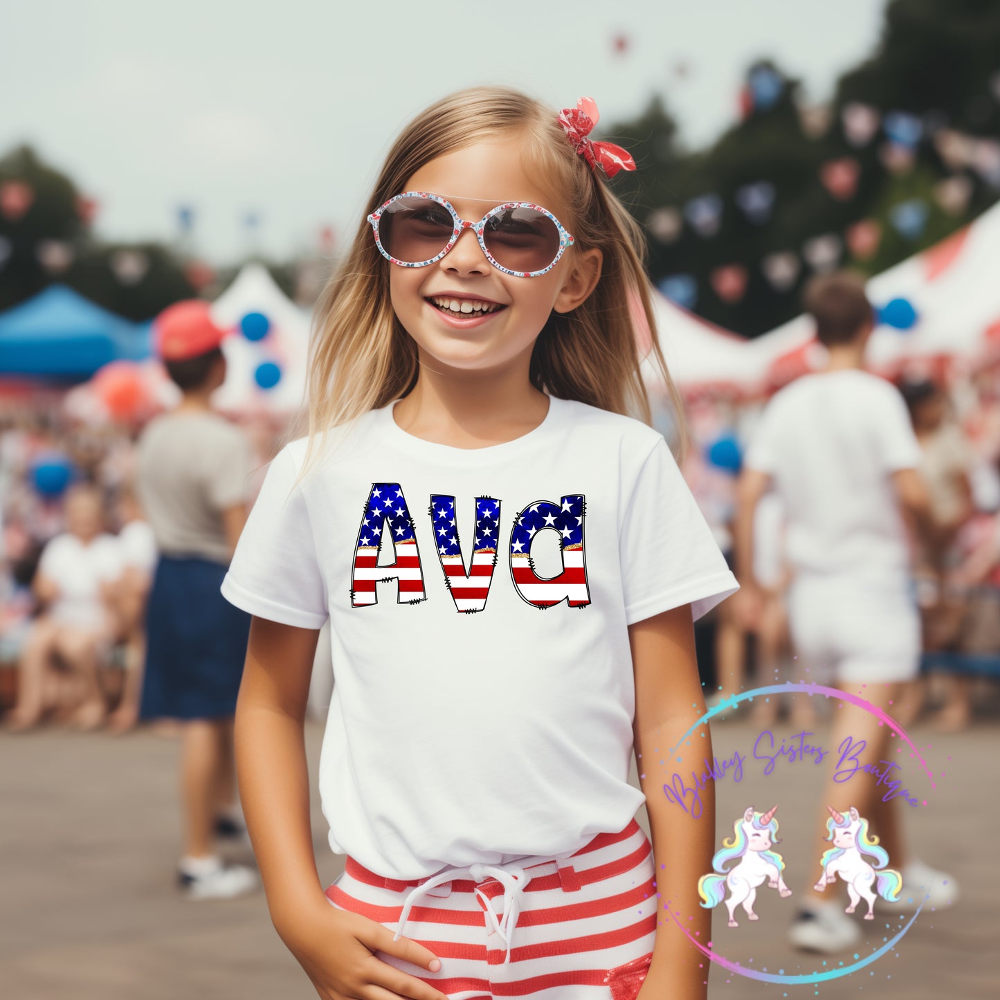 USA Name Tee (leave note with name)