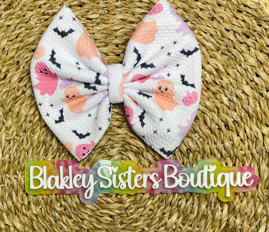Ghost Halloween Bow