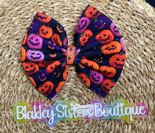 Pumpkin Halloween Bow