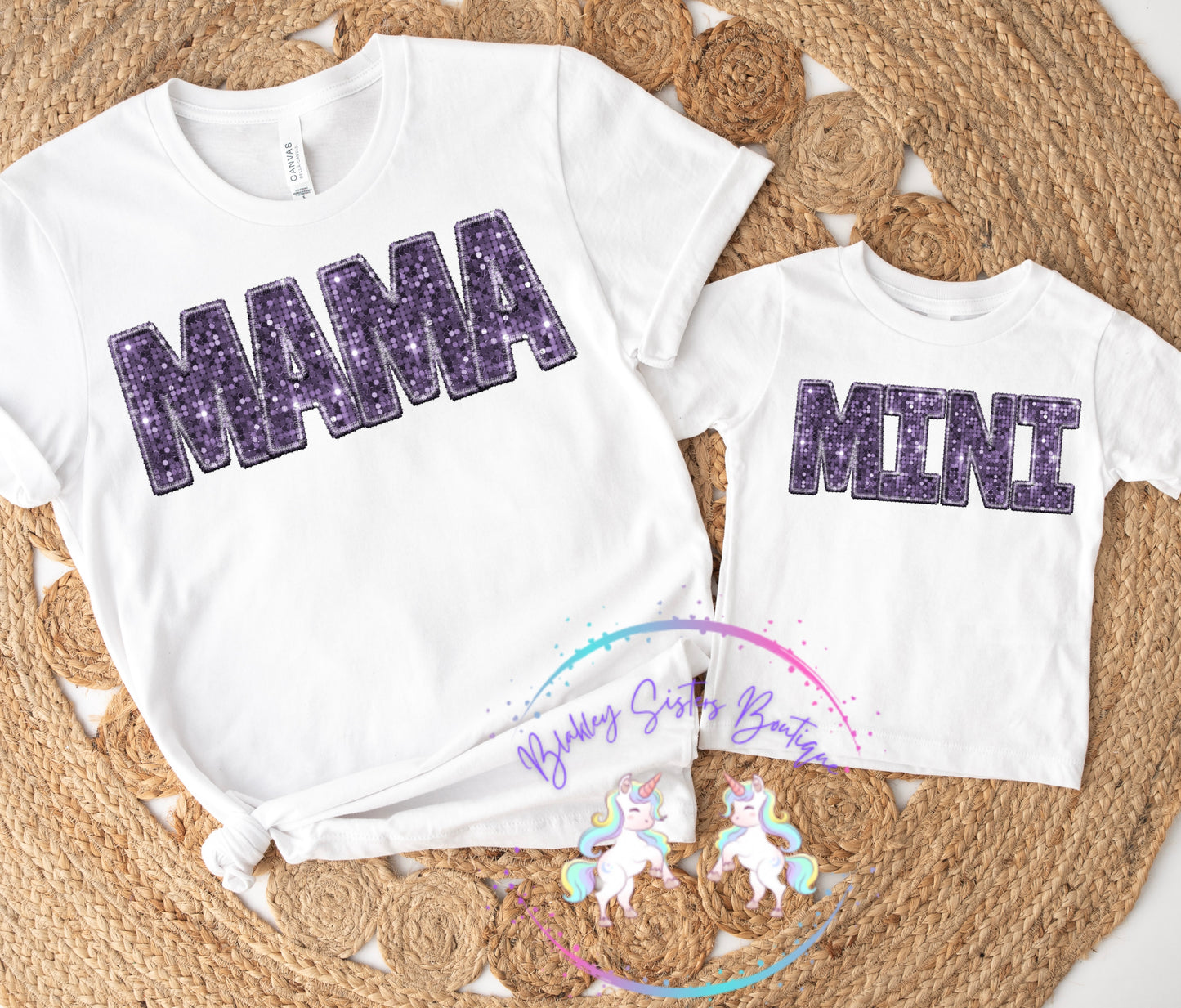 Mama & Mini Faux Embroidered