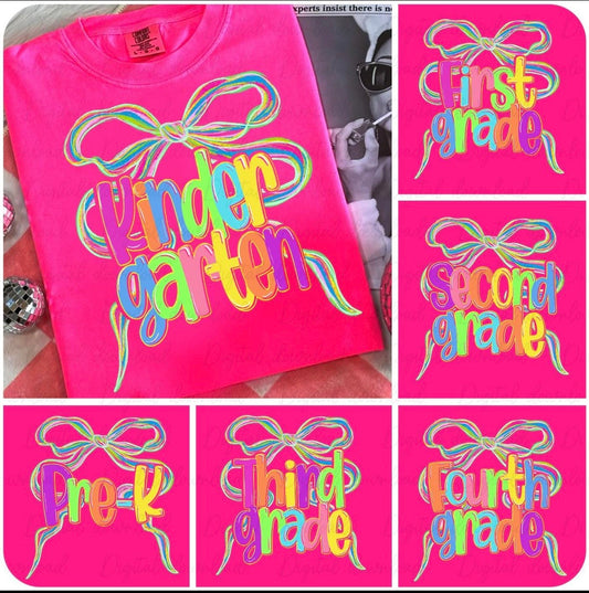 Neon Grade Shirt (Leave a note with grade needed)