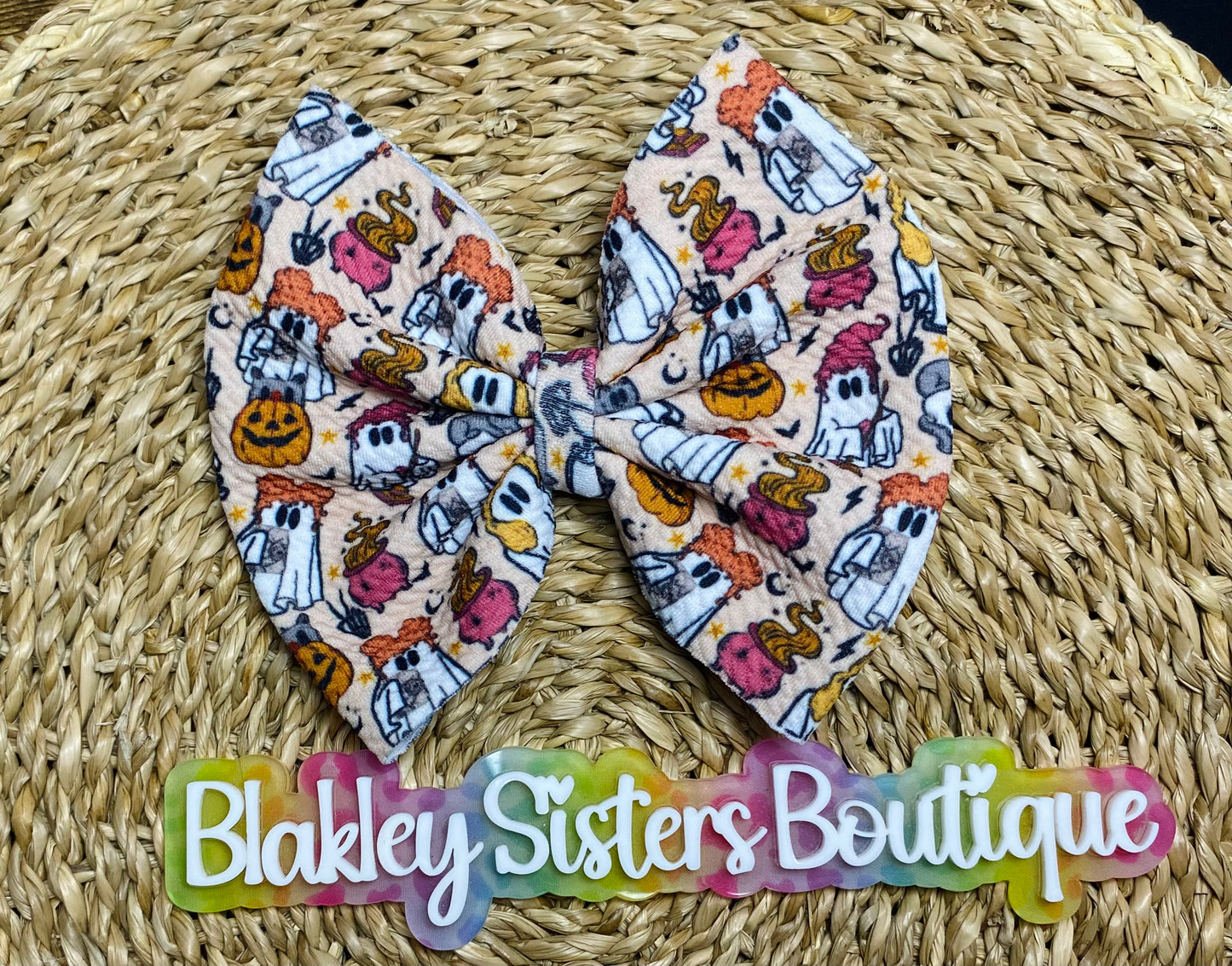 Halloween sisters Girls Bow