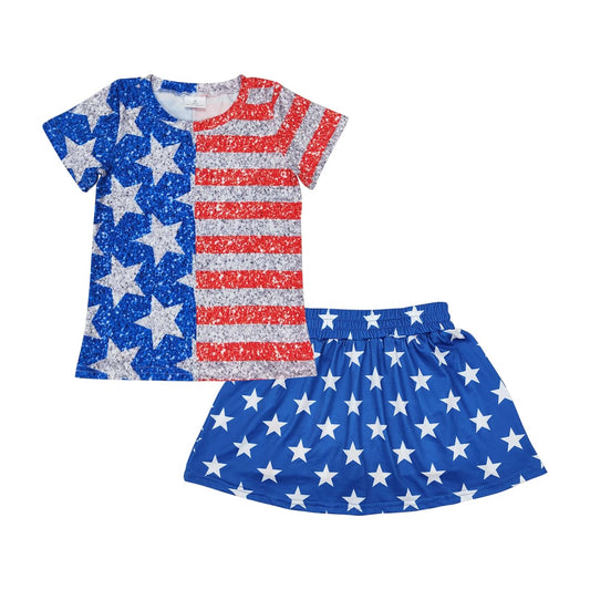 4th Of July Skirt Set
