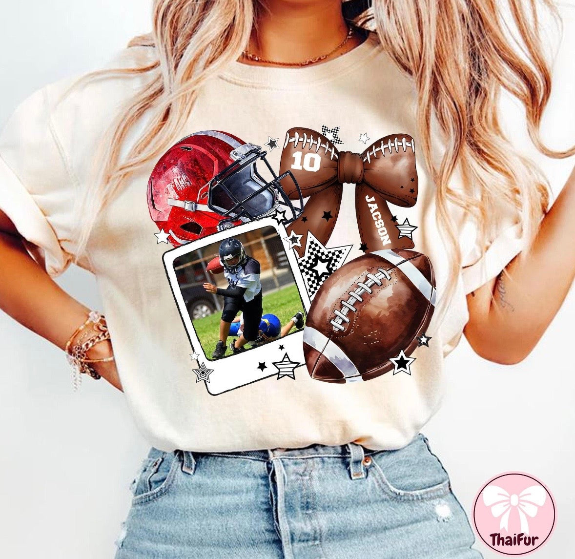 Football with picture (leave a comment with number and dm me picture on fb)
