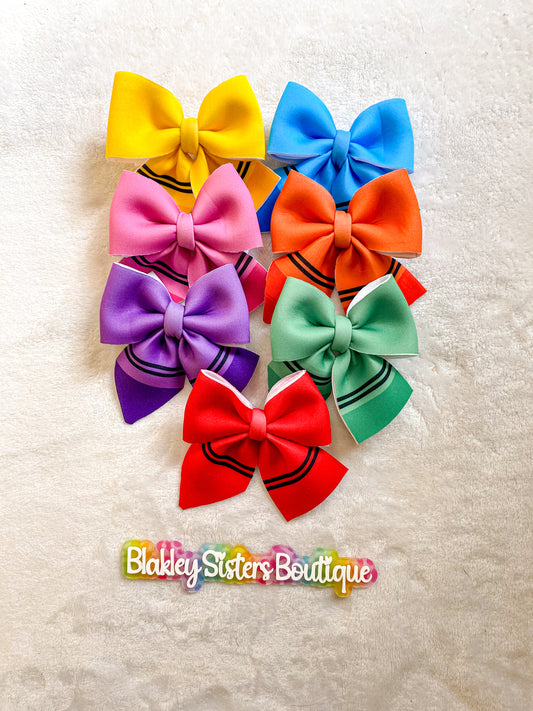 Crayon Bow (leave a note with color needed)