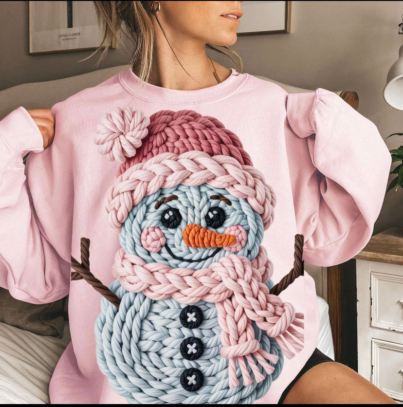 Faux Yarn Snowman