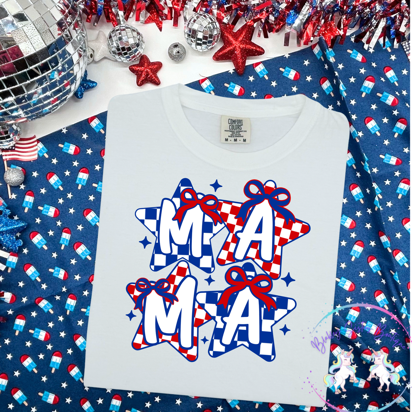 Mama/Mini USA Checkered
