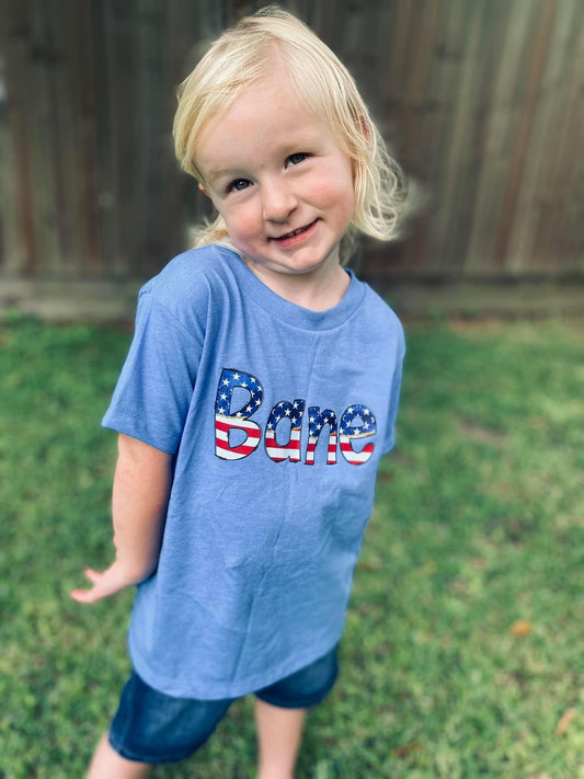 USA Name Tee (leave note with name)